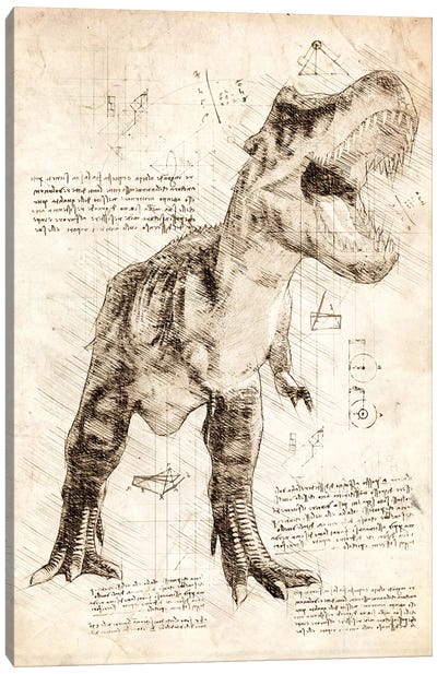 Tyrannosaurus Rex Canvas Art Print - Tyrannosaurus Rex Art