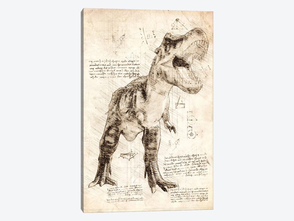 Tyrannosaurus Rex by Cornel Vlad 1-piece Canvas Art Print