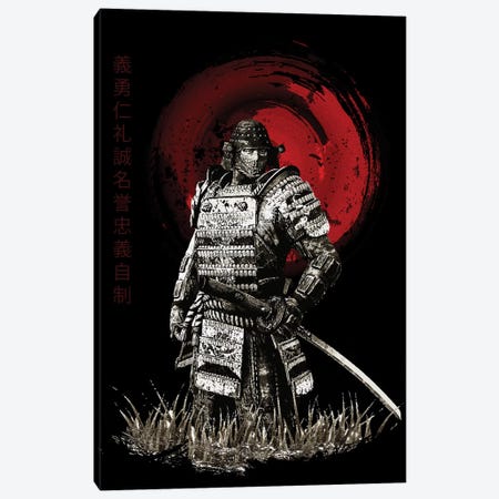 Bushido Samurai Looking Canvas Print #CVL22} by Cornel Vlad Canvas Artwork