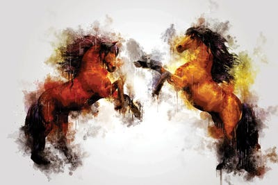 Horses by Cornel Vlad multi panel art