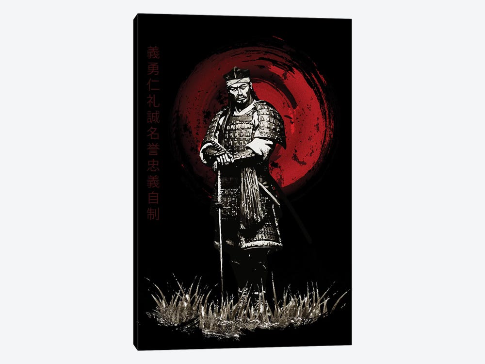 Bushido Samurai Posing 1-piece Canvas Art
