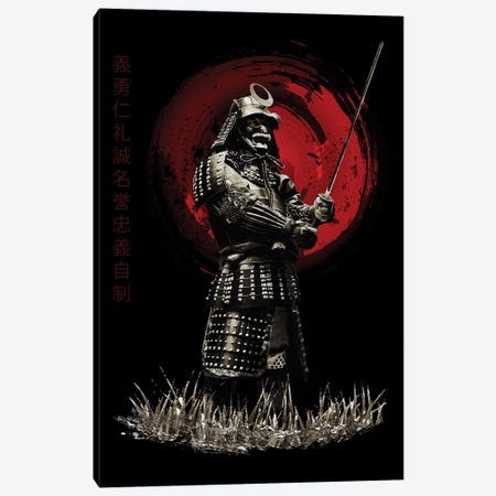 Bushido Samurai Standing Strong Canvas Print #CVL24} by Cornel Vlad Art Print