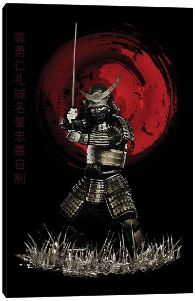 Bushido Samurai Strong Stance Canvas Art Print - Cornel Vlad