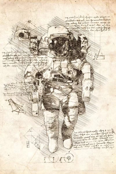 Kids Educational Art: Astronaut Suit by Cornel Vlad