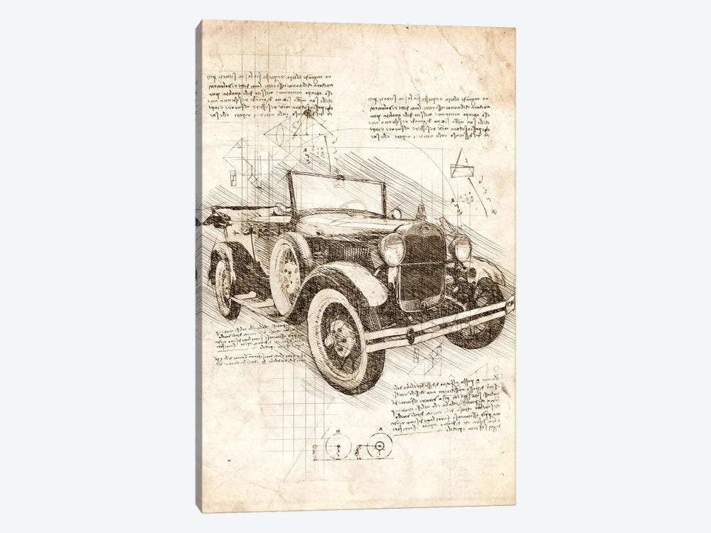 Old Ford Model T by Cornel Vlad 1-piece Canvas Art