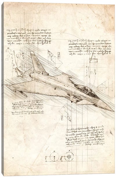 Eurofighter Typhoon Canvas Art Print - Aviation Blueprints