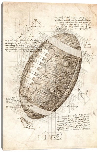 Football American Canvas Art Print - Cornel Vlad