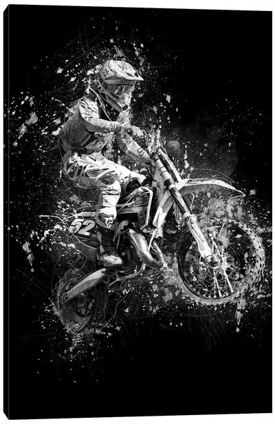 Dirt Bike Jump Canvas Art Print - Motorcycle Art
