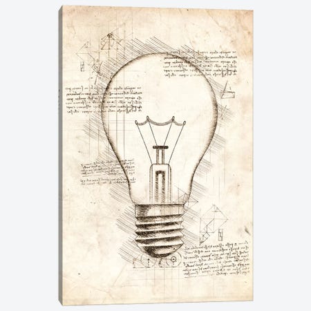 Light Bulb Canvas Print #CVL54} by Cornel Vlad Canvas Art