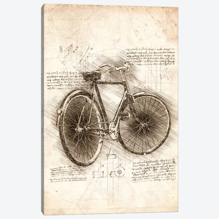Old Bicycle Canvas Print #CVL62} by Cornel Vlad Canvas Wall Art