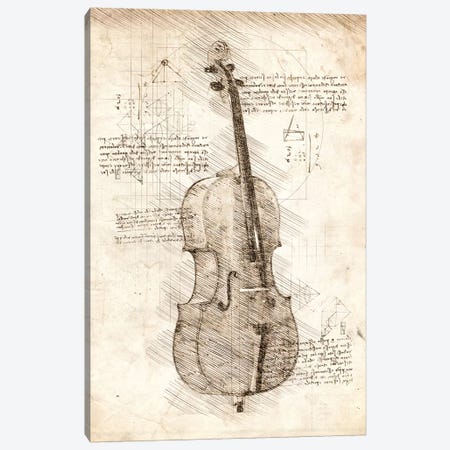 Cello Canvas Print #CVL65} by Cornel Vlad Art Print