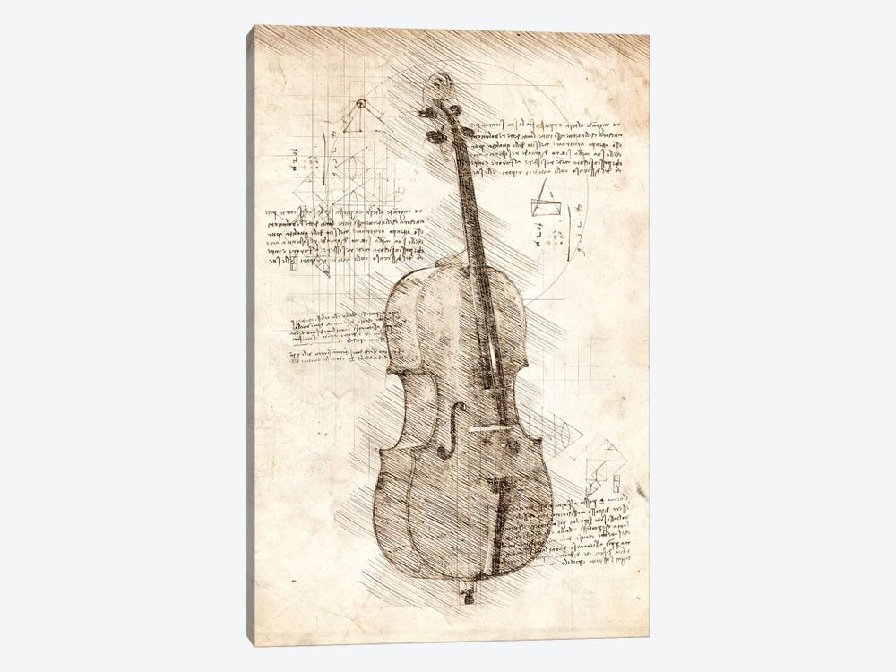 Cello by Cornel Vlad 1-piece Canvas Art