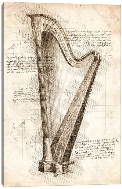 Harp Canvas Art Print