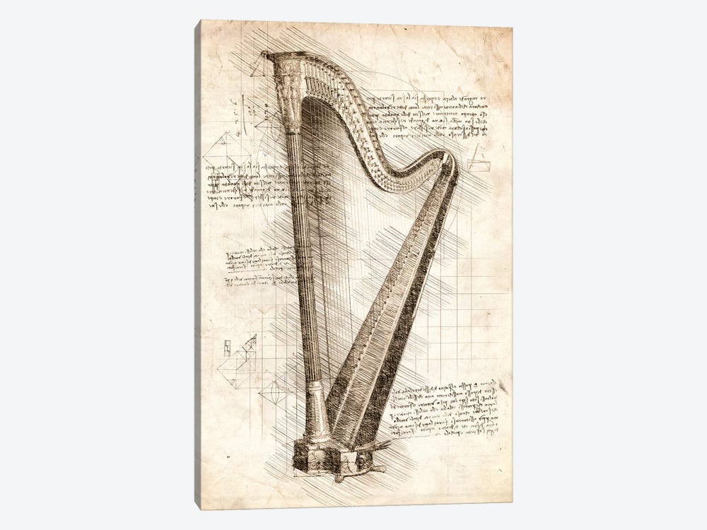Harp by Cornel Vlad 1-piece Art Print