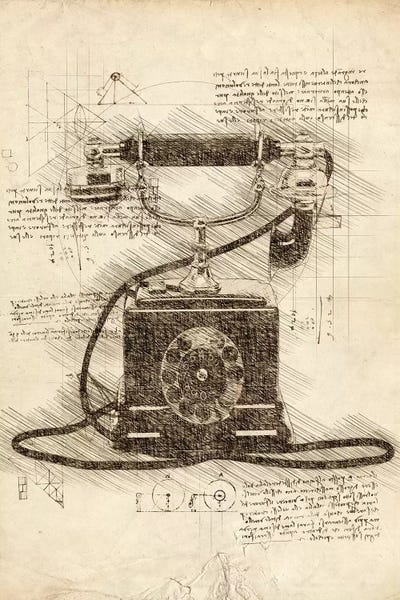 Old Telephone by Cornel Vlad framed wall art