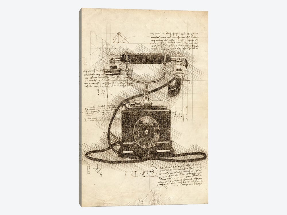 Old Telephone by Cornel Vlad 1-piece Canvas Art Print
