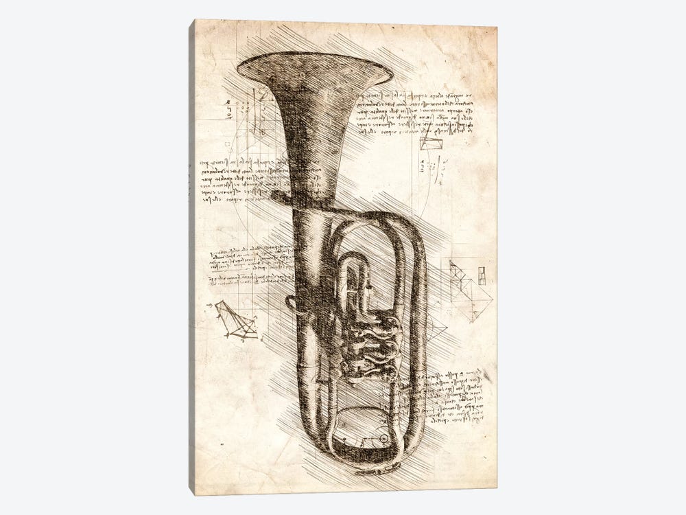 Old Trumpet by Cornel Vlad 1-piece Art Print