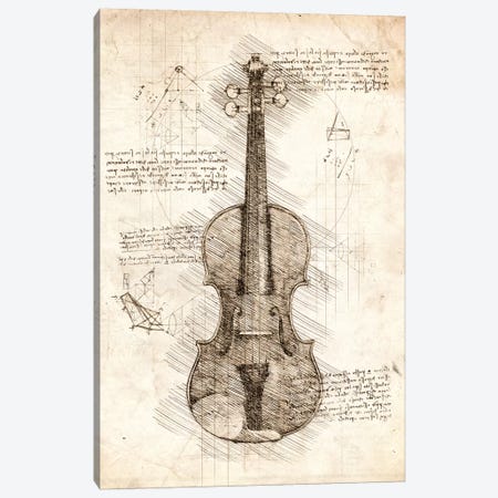 Violin Canvas Print #CVL79} by Cornel Vlad Canvas Art Print