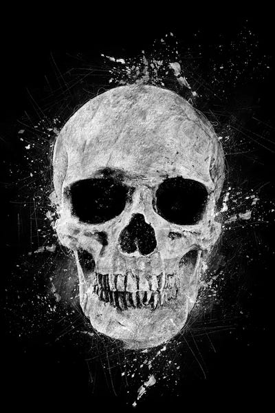 Goth Art: Gothic Human Skull by Cornel Vlad