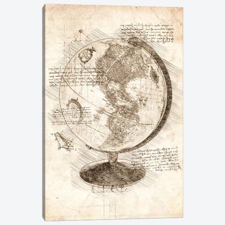 World Globe Canvas Print #CVL80} by Cornel Vlad Canvas Art