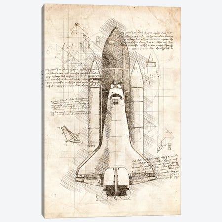 Space Shuttle Canvas Print #CVL91} by Cornel Vlad Art Print