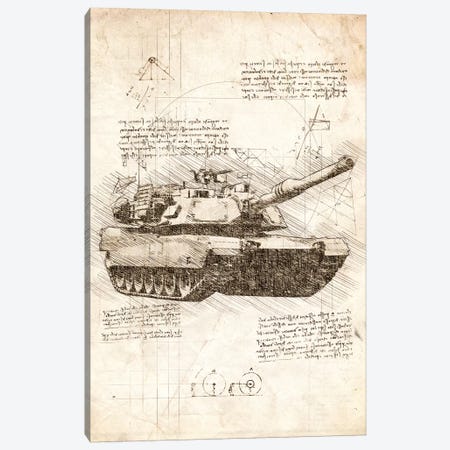 Tank Canvas Print #CVL93} by Cornel Vlad Art Print