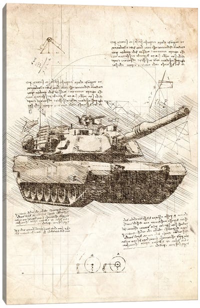Tank Canvas Art Print - Military Art