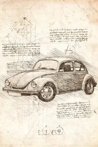 Automobile Blueprints: VW Beetle by Cornel Vlad