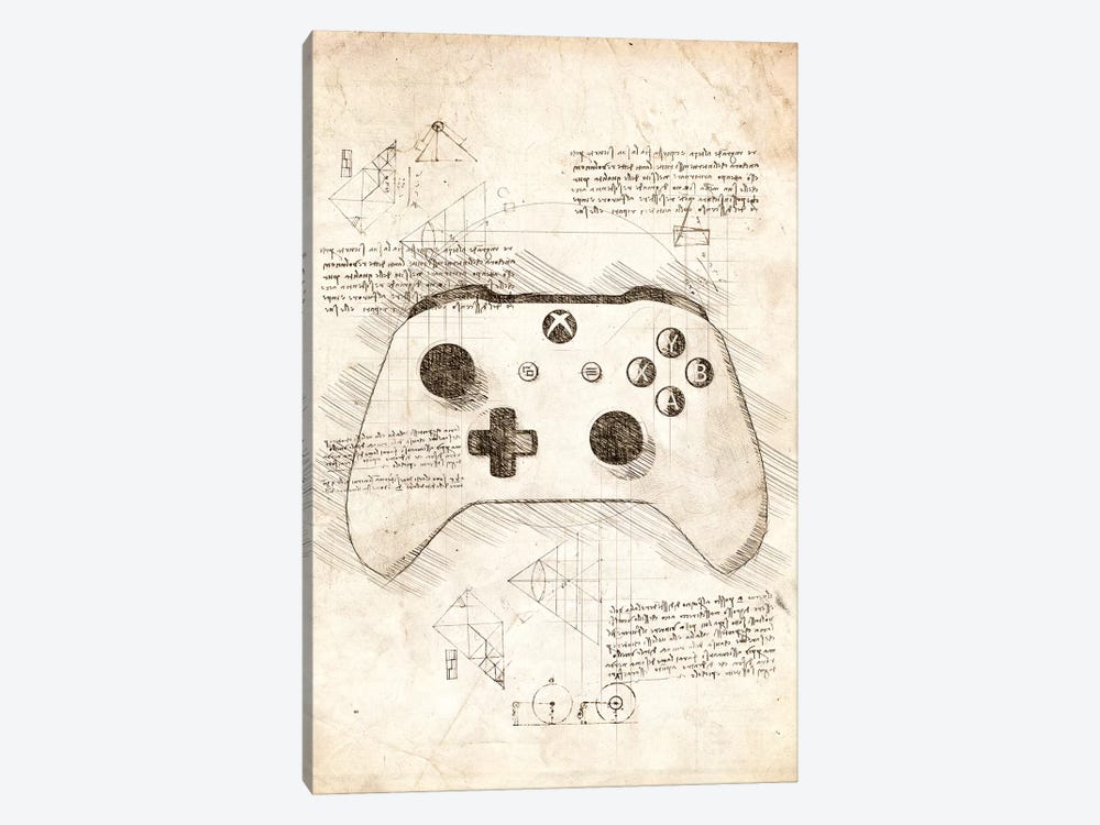 Xbox One Gamepad by Cornel Vlad 1-piece Art Print