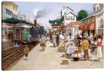 Old Train Station I Canvas Art Print