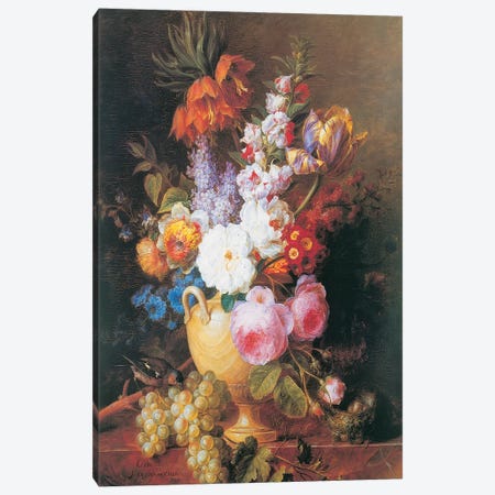 Vase de fleurs Canvas Print #CVS1} by Corneille Van Spaendonck Canvas Art Print