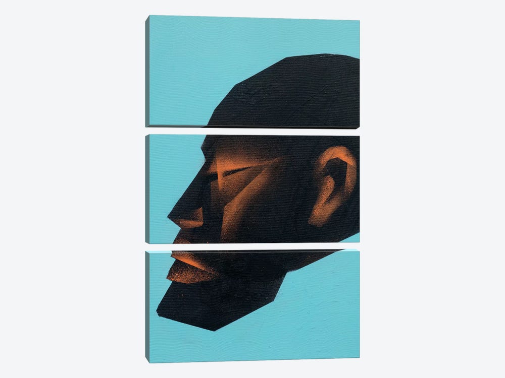 Head I by VCalvento 3-piece Canvas Print