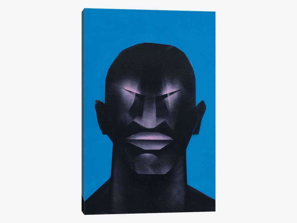 Portrait in Blue by VCalvento 1-piece Canvas Art Print