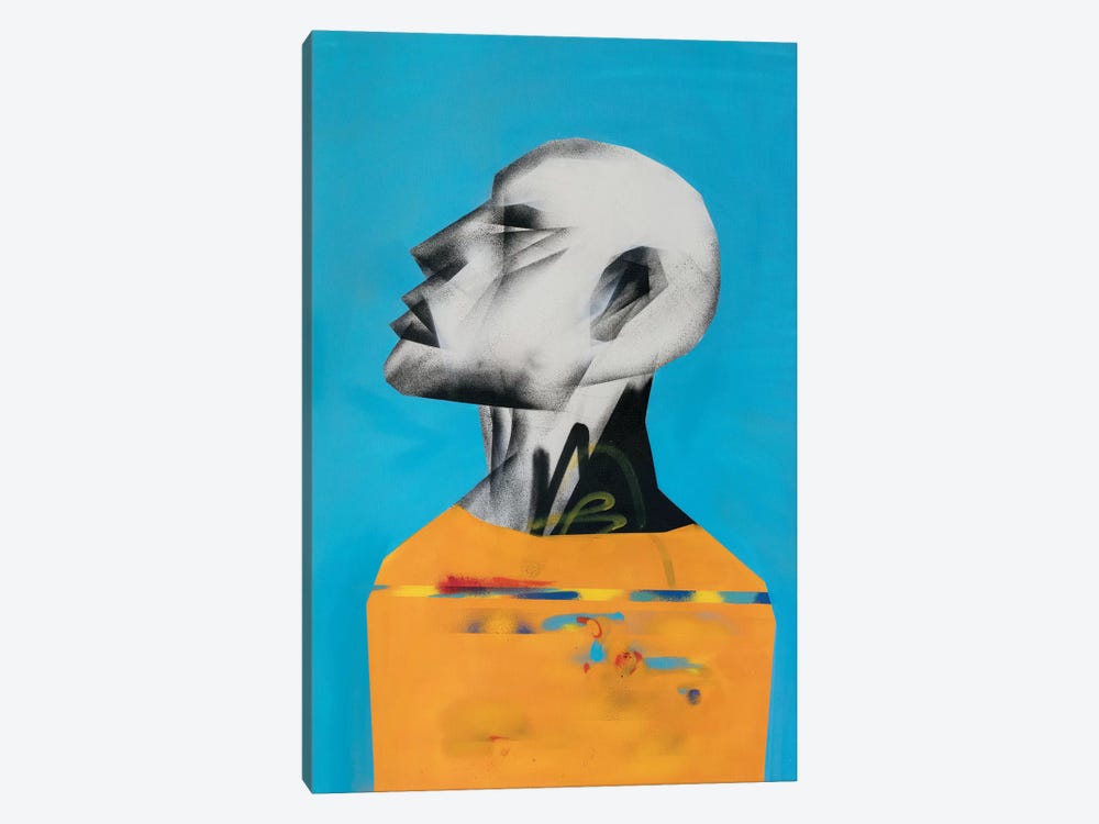 Yellow Portrait by VCalvento 1-piece Canvas Art Print