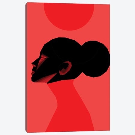 Red Sun Woman Canvas Print #CVT39} by VCalvento Canvas Art Print