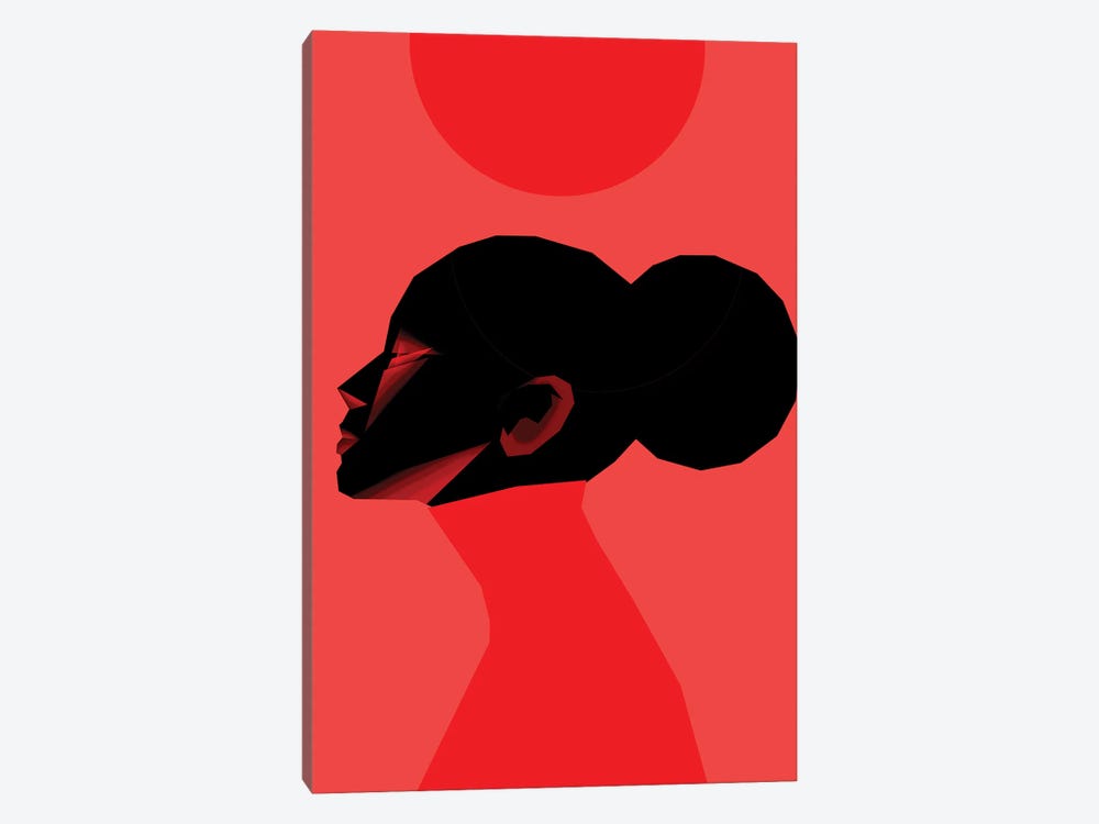 Red Sun Woman by VCalvento 1-piece Canvas Art Print