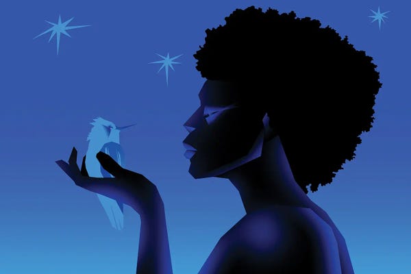 Blue: Sankofa by VCalvento