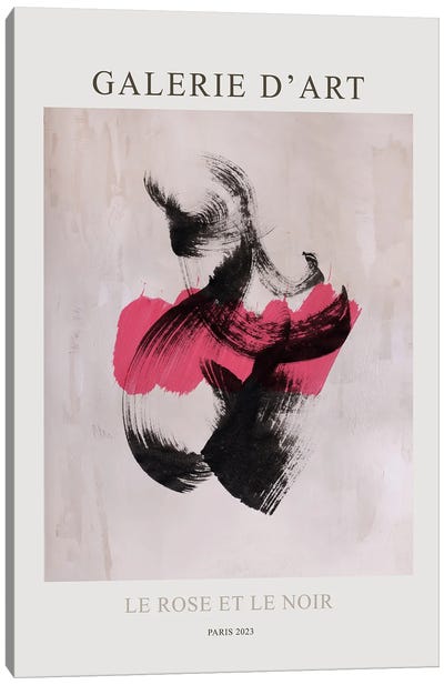 Le Rose Et Le Noir Canvas Art Print - Caroline Wendelin