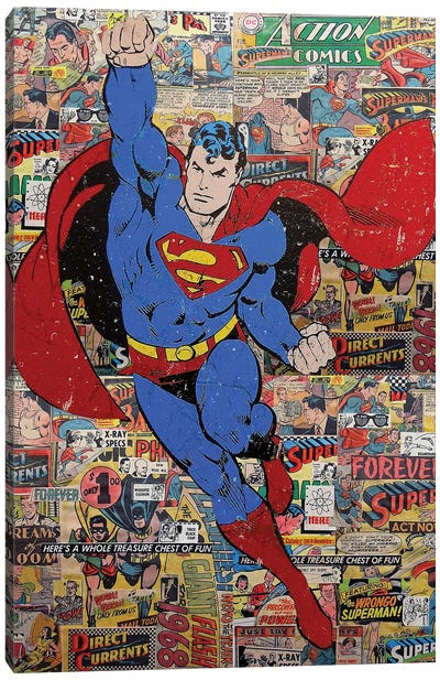 Superman Canvas Art Print - Caroline Wendelin