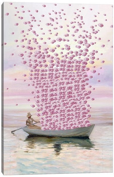 Flower Boat Canvas Art Print - Caroline Wendelin