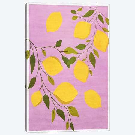 Lemons Canvas Print #CWD113} by Caroline Wendelin Canvas Artwork