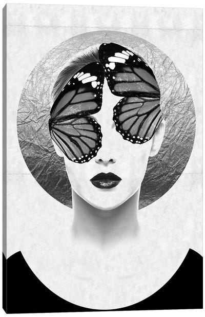 Butterfly Canvas Art Print - Multimedia Portraits