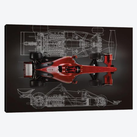 F1 Ferrari Canvas Print #CWD120} by Caroline Wendelin Canvas Print