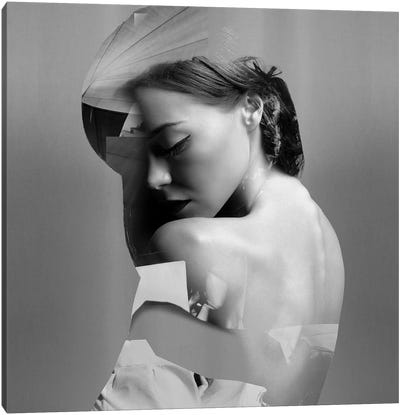 Black And White Portrait Canvas Art Print - Caroline Wendelin