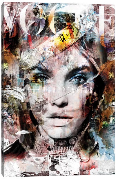 Cover Story V Canvas Art Print - Multimedia Portraits