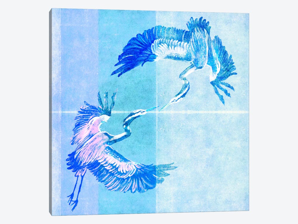 Heron Blue by Caroline Wendelin 1-piece Canvas Artwork