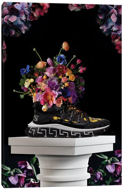 Versace Flowers Canvas Art Print - Sneaker Art
