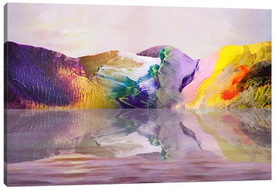 Mountains And Lake Canvas Art Print - Caroline Wendelin