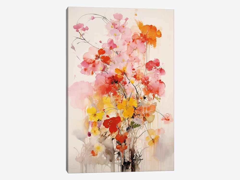 Flower Arrangement II by Caroline Wendelin 1-piece Canvas Print