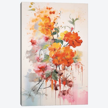 Flower Arrangement I Canvas Print #CWD190} by Caroline Wendelin Canvas Artwork